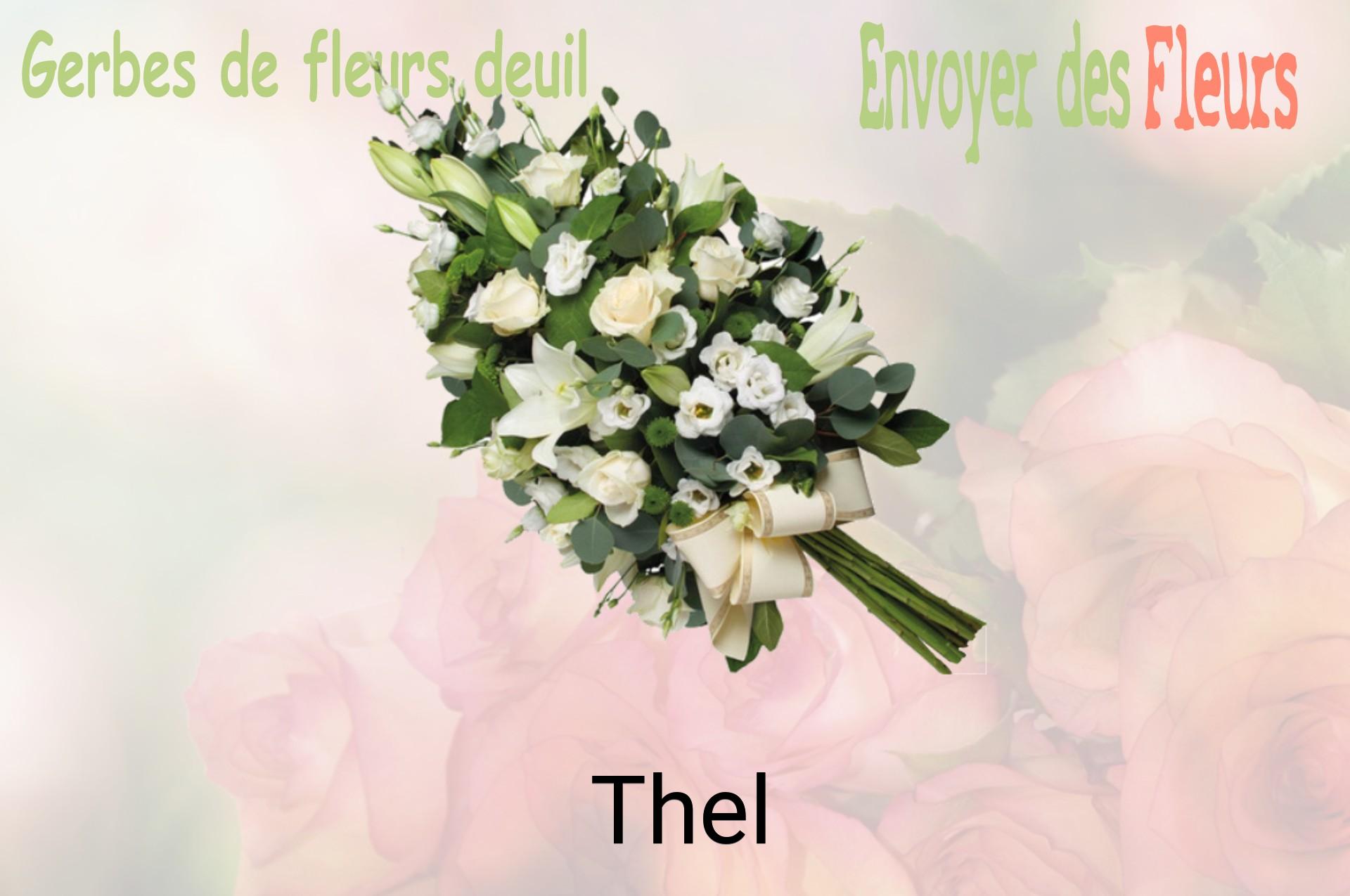 Gerbe de fleurs de deuil livrée à Thel